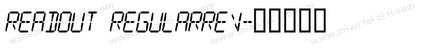 Readout RegularRev字体转换